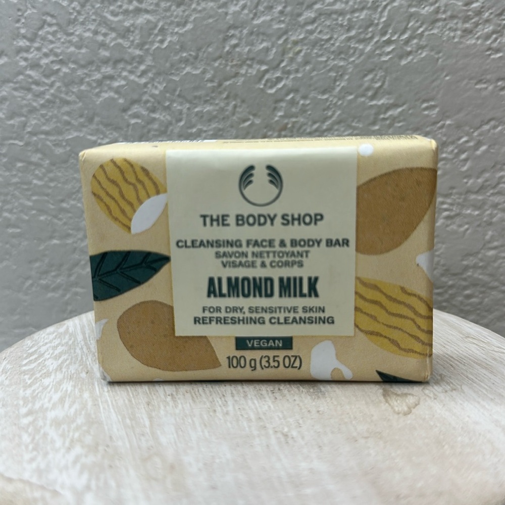 $11 🌙 The Body Shop Almond Milk Face &‎ Body Bar FULL SZ